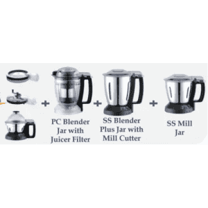Panasonic Mixer Grinder | 4 Jars | Black | MX AE 475