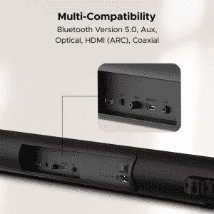 boAt Aavante Bar 1850D with  Dolby Audio, Wireless Subwoofer & EQ Modes 220 W Bluetooth Soundbar | Premium Black