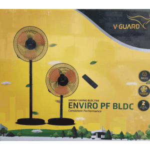 V-Guard Enviro BLDC Motor 3 Blade Pedestal Fan | 400 mm | White