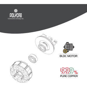 Polycab Airika BLDC 3 Blade Ceiling Fan | 1200 mm | White