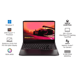 Lenovo IdeaPad Gaming 3 AMD Ryzen 5 5600H | 16GB/512GB SSD | 82K2025NIN | FHD IPS 120Hz Gaming Laptop | Black