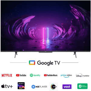 Vu The GloLED Series 4K Smart LED Google TV | 139 cm (55 Inch) | Grey