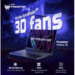 Acer | PREDATOR PHN16-71 Ci9-13900HX | 16GB/1024GB SSD | RTX4070-8GB | 16 WQXGA | WIN11 | NH.QJRSI.003| Abyssal Black