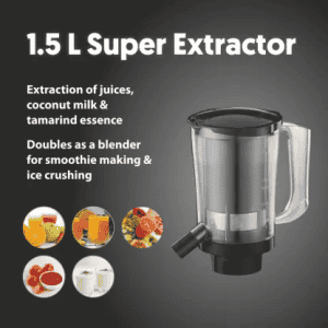 Preethi Zodiac Glitter MG 264 Mixer Grinder | 750 Watt | 5 Jars | Lavender, Black