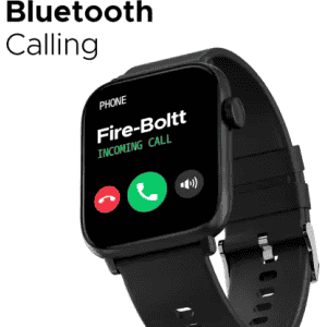 Fire-Boltt Hercules | 1.83" Large Display, BT Calling with Voice Assist & Metal Body Smartwatch | Black Strap, Free Size