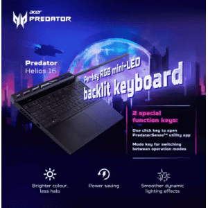 Acer | PREDATOR PHN16-71 Ci9-13900HX | 16GB/1024GB SSD | RTX4070-8GB | 16 WQXGA | WIN11 | NH.QJRSI.003| Abyssal Black