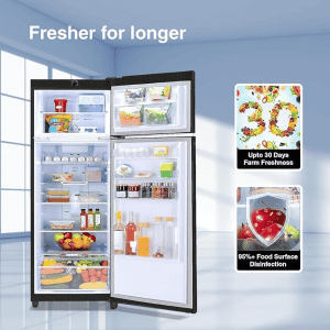 Godrej Edge 294 L 2 Star Frost Free Double Door Refrigerator  | RT EONVALOR 310B 25 RCIM JT ST |  Jet Steel)