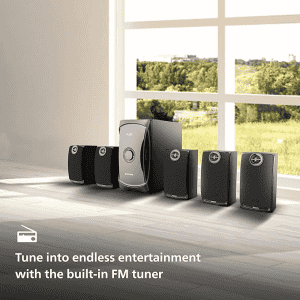 Philips Bluetooth Home Audio Speaker | 100 W | 5.1 Channel | Black | TAV7587/94