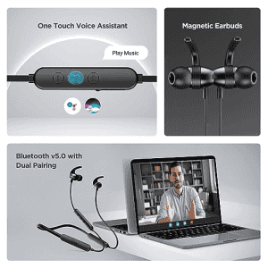 BOAT 258 PRO PLUS ROCKERZ BLUETOOTH HEAD| Active Black