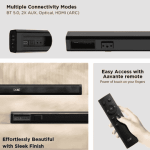boAt Aavante Bar 908 | 30W | Bluetooth Soundbar with Remote | Signature Sound |2.0 Channel | Black