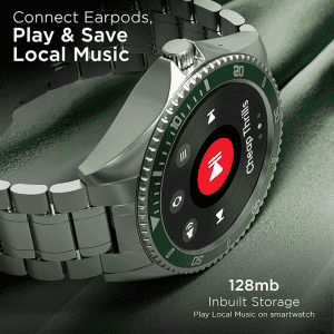 Fire-Boltt Quantum Luxury Stainless Steel Design 1.28" Bluetooth Calling Smartwatch  | Green