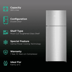 LIEBHERR 265 L 3 Star | Frost Free Double Door Refrigerator with Forced Air Cooling | TCSL 2620 Edelstahllook