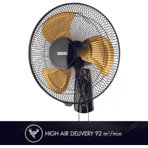 USHA Colossus 400 mm Ultra High Speed 3 Blade Wall Fan | Gold