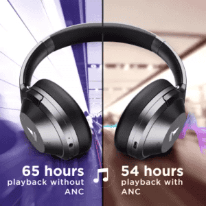 Boat Nirvanaa Headset | Hybrid Active Noise Cancellation | 65H Playback | Gunmetal Grey | 751ANC T