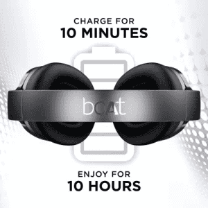 Boat Nirvanaa Headset | Hybrid Active Noise Cancellation | 65H Playback | Gunmetal Grey | 751ANC T