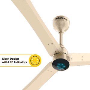 Atomberg Renesa + Ceiling Fan | 1200 mm | BLDC Ceiling Fan with Remote Control & LED Indicators | Metallic Gold