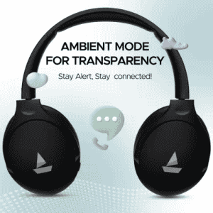 boAt Rockerz 551 ANC Charge Bluetooth Headset | Stellar Black
