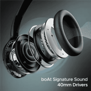 boAt Rockerz 551 ANC Charge Bluetooth Headset | Stellar Black