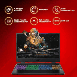 Acer Nitro 5 | Intel Core i5 | 12th Gen 12500H | 8 GB | 512 GB SSD | Windows 11 | AN515-58 Gaming Laptop