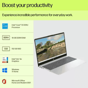 HP 15s | Intel Intel Core i5/13th Gen 1335U/8 GB/512 GB/SSD | 15-fd0011TU | Thin and Light Laptop