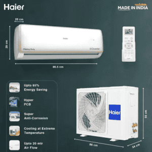 Haier | 1 Ton | 5 Star Split Inverter | HS13E-TXW5B | AC | White
