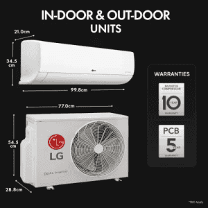 LG | 1.5 Ton | 5 Star Split Dual Inverter AC | RSNQ19BNZE AN | White