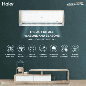 Haier | 1 Ton | 5 Star Split Inverter | HS13E-TXW5B | AC | White