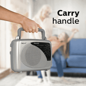 Philips Radio TRISHUL with MW/SW/FM Bands | 200 mW RMS soundoutput | Built in rechargeable battery | RL118/94