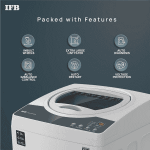 IFB 7.0 Kg 5 Star | TL-RES| Fully Automatic Top Load Washing Machine| Light Grey