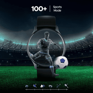 Boat Lunar Peak Smart Watch | 1.45" AMOLED Display, Advanced BT Calling, Always on Display, Cloud & Custom Watch Faces, in-Built Games | Black