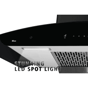 Pureflames Turbo 60 Kitchen Chimney | Black