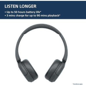 Sony Wireless Bluetooth Headphones | Mic | Up to 50Hrs Battery | Black | WH-CH520