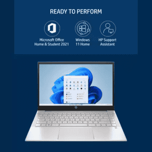 HP Pavilion Intel Core i7 Thin and Light Laptop | 12th Gen | 1255U | 16 GB | 1 TB SSD | Windows 11 Home With MS Office | 14 inch | 1.41 Kg | Natural Silver | 14-dv2015TU
