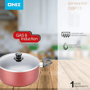 Onix Enthusing Generations Onix Obp-9  Aluminium Biriyani Pot | 8.5 LTR