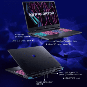 Acer | Predator | Intel Core i7 | 13th Gen | 13700HX | 16 GB | 1 TB SSD | NVIDIA GeForce RTX 4060 | PHN16-71 | Gaming Laptop