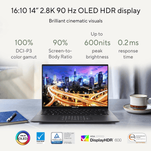 ASUS Zenbook 14 OLED |  AMD Ryzen 5 Hexa Core 7530U | 16 GB/1 TB SSD/Windows 11 Home |  UM3402YA-KM551WS |  Jade Black |