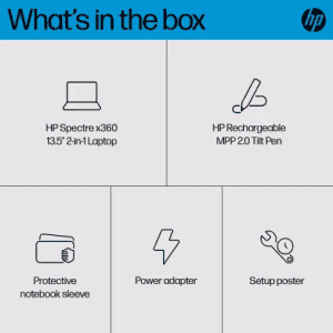 HP | Spectre x360 | OLED Eyesafe Intel Evo | Intel Core i7 | 13th Gen 1355U | 32 GB | 1 TB SSD | ef2034TU | Laptop