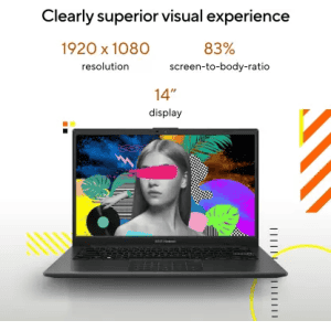 ASUS Vivobook Go Thin and Light Laptop | Ryzen 3 Quad Core 7320U | E1404FA-NK322WS | 8 GB/512 GB SSD/Windows 11 Home | Mixed Black