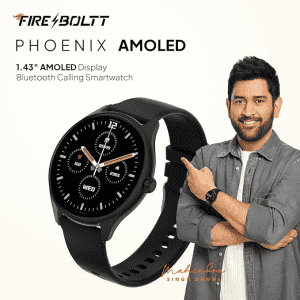 Fire-Boltt Phoenix AMOLED Smart Watch | 1.43" | Black
