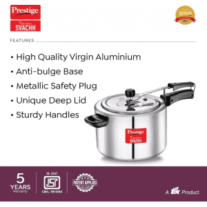 Prestige Nakshatra Svachh Pressure Cooker | 8 L