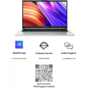 ASUS Vivobook Go 15 (2023) AMD Ryzen 5 Quad Core 7520U  | 16 GB/512 GB SSD/Windows 11 Home | E1504FA-NJ543WS  |  With MS Office | Green Grey |