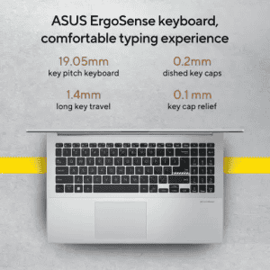 ASUS Vivobook Go 15 (2023) AMD Ryzen 5 Quad Core 7520U  | 16 GB/512 GB SSD/Windows 11 Home | E1504FA-NJ543WS  |  With MS Office | Green Grey |