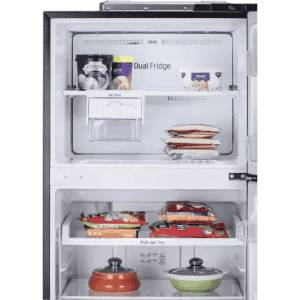 LG 1 Star Frost Free Double Door Convertible Refrigerator | Door Cooling | Inverter Compressor | Express Freeze | Multi Air Flow | 412 L | GL-T432AESR | Ebony Sheen