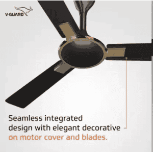 V-Guard ENLACE VX Ceiling Fan | 1 Star | 1200 mm | Energy Saving | 3 Blade | Choco Beige Brown