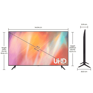Samsung 4K Ultra HD Smart LED TV | UA65AU7500KLXL | 65 inches | Titan Gray