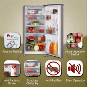 LG | GL-B199GGXB | 185 L  | Direct Cool Single Door | 1 Star | Refrigerator | Dim Grey