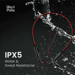 Hapi Pola FLEXIPRO Wireless stereo headset | 8Hrs playtime Neckband | Bluetooth Headset