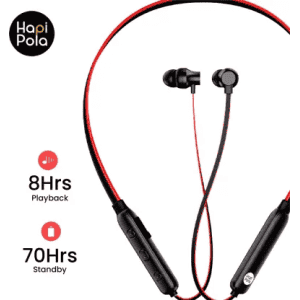 Hapi Pola FLEXIPRO Wireless stereo headset | 8Hrs playtime Neckband | Bluetooth Headset