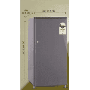 LG | GL-B199GGXB | 185 L  | Direct Cool Single Door | 1 Star | Refrigerator | Dim Grey