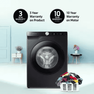 SAMSUNG 9 kg 5 star | Fully Automatic Front Load Washing Machine | WW90T504DAB1TL | Black
